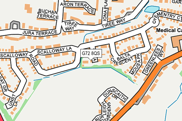 G72 8QS map - OS OpenMap – Local (Ordnance Survey)