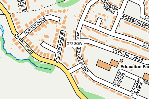G72 8QW map - OS OpenMap – Local (Ordnance Survey)