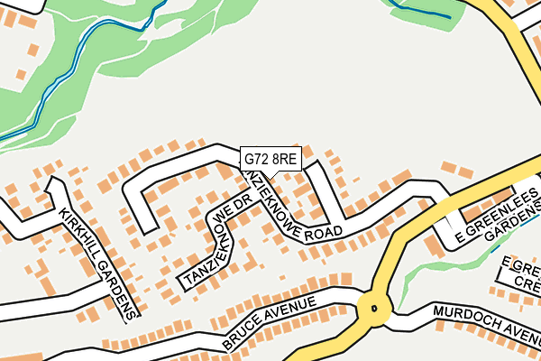 G72 8RE map - OS OpenMap – Local (Ordnance Survey)