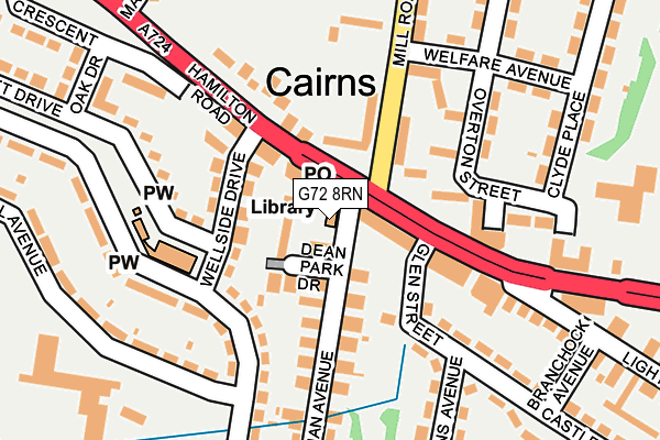 G72 8RN map - OS OpenMap – Local (Ordnance Survey)