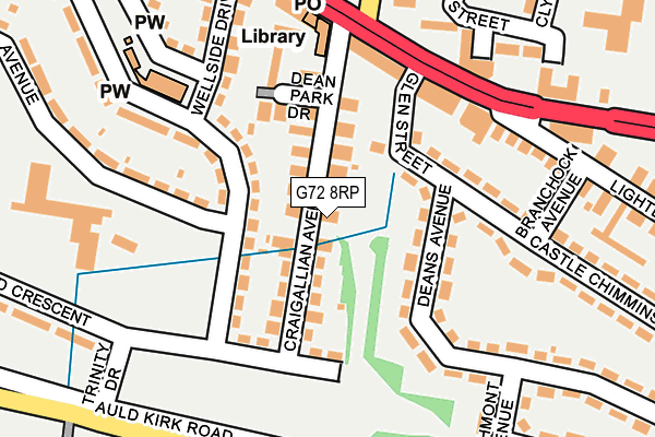 G72 8RP map - OS OpenMap – Local (Ordnance Survey)