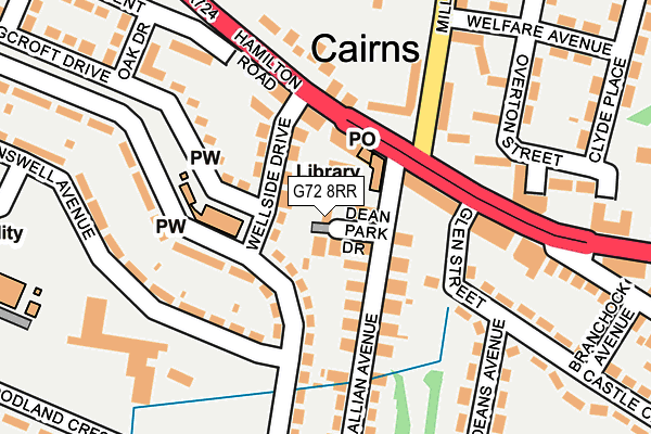 G72 8RR map - OS OpenMap – Local (Ordnance Survey)