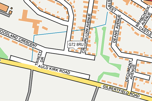 G72 8RU map - OS OpenMap – Local (Ordnance Survey)