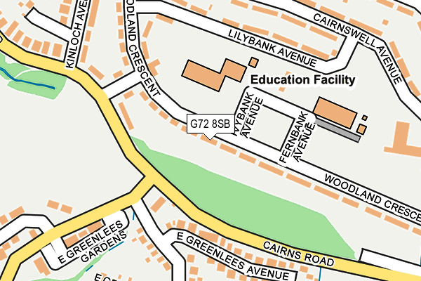 G72 8SB map - OS OpenMap – Local (Ordnance Survey)