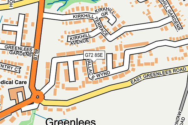 G72 8SE map - OS OpenMap – Local (Ordnance Survey)
