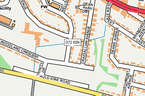 G72 8SN map - OS OpenMap – Local (Ordnance Survey)