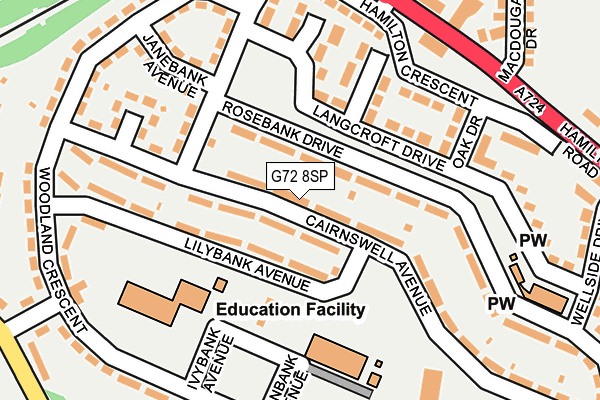 G72 8SP map - OS OpenMap – Local (Ordnance Survey)