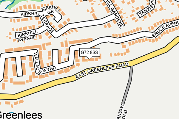 G72 8SS map - OS OpenMap – Local (Ordnance Survey)