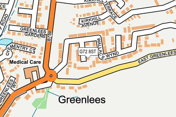 G72 8ST map - OS OpenMap – Local (Ordnance Survey)