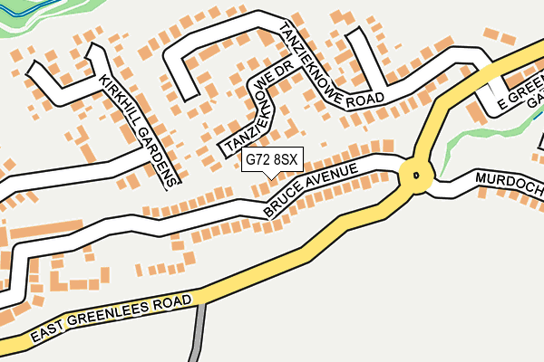 G72 8SX map - OS OpenMap – Local (Ordnance Survey)