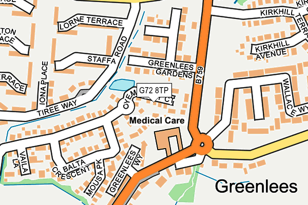 G72 8TP map - OS OpenMap – Local (Ordnance Survey)