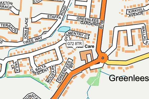 G72 8TR map - OS OpenMap – Local (Ordnance Survey)