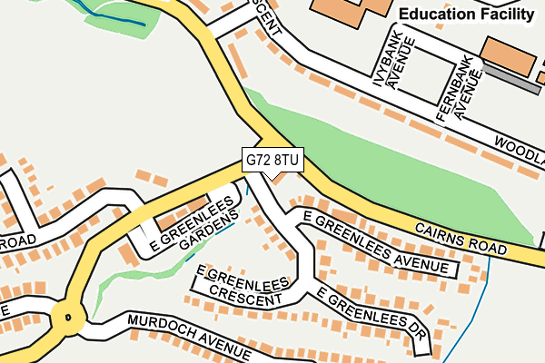 G72 8TU map - OS OpenMap – Local (Ordnance Survey)