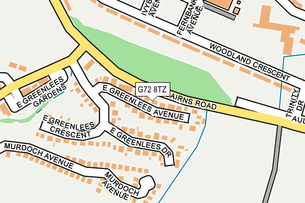 G72 8TZ map - OS OpenMap – Local (Ordnance Survey)