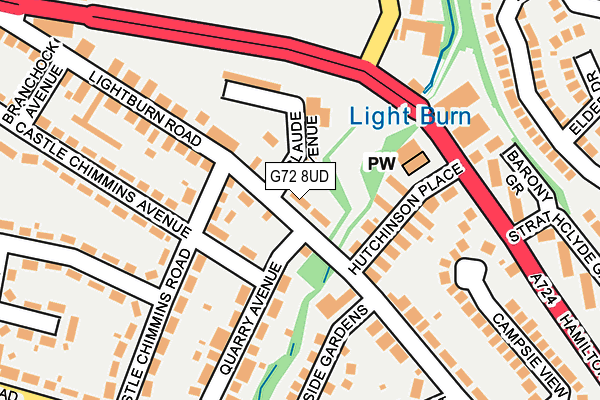 G72 8UD map - OS OpenMap – Local (Ordnance Survey)