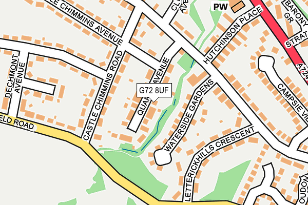 G72 8UF map - OS OpenMap – Local (Ordnance Survey)