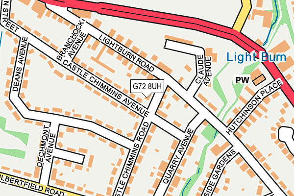 G72 8UH map - OS OpenMap – Local (Ordnance Survey)