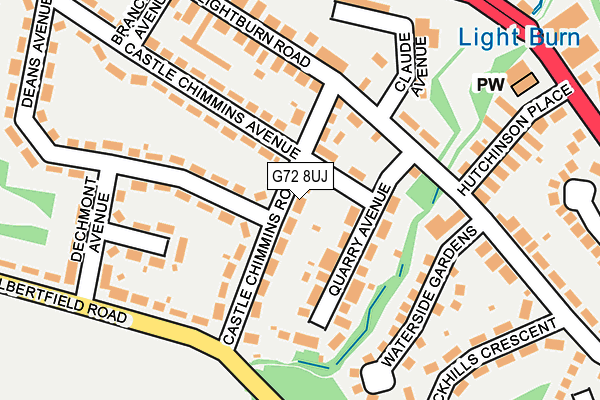 G72 8UJ map - OS OpenMap – Local (Ordnance Survey)