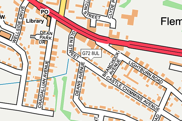 G72 8UL map - OS OpenMap – Local (Ordnance Survey)