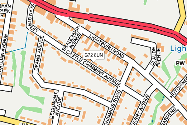 G72 8UN map - OS OpenMap – Local (Ordnance Survey)