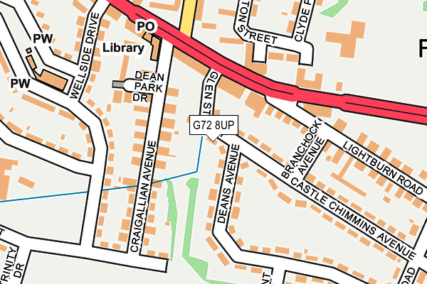 G72 8UP map - OS OpenMap – Local (Ordnance Survey)