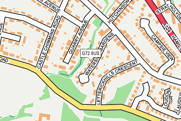 G72 8US map - OS OpenMap – Local (Ordnance Survey)