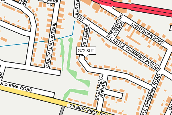 G72 8UT map - OS OpenMap – Local (Ordnance Survey)