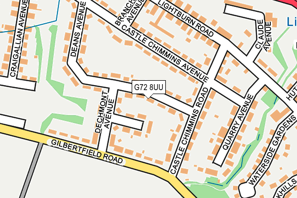 G72 8UU map - OS OpenMap – Local (Ordnance Survey)