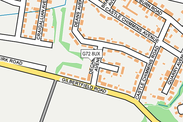 G72 8UX map - OS OpenMap – Local (Ordnance Survey)