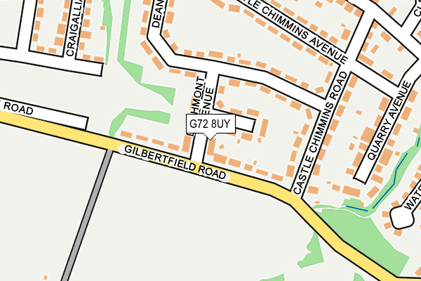 G72 8UY map - OS OpenMap – Local (Ordnance Survey)