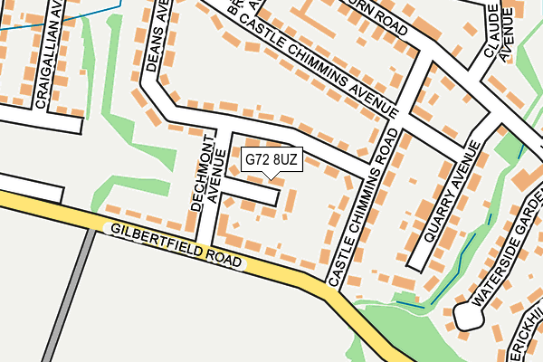 G72 8UZ map - OS OpenMap – Local (Ordnance Survey)