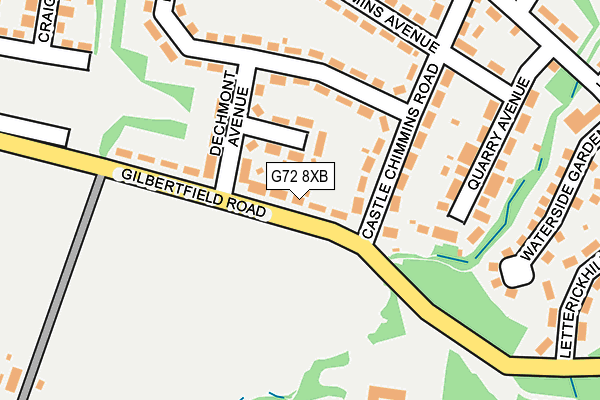 G72 8XB map - OS OpenMap – Local (Ordnance Survey)