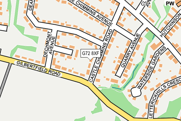 G72 8XF map - OS OpenMap – Local (Ordnance Survey)