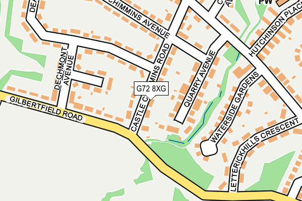 G72 8XG map - OS OpenMap – Local (Ordnance Survey)