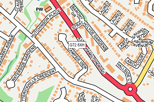 G72 8XH map - OS OpenMap – Local (Ordnance Survey)