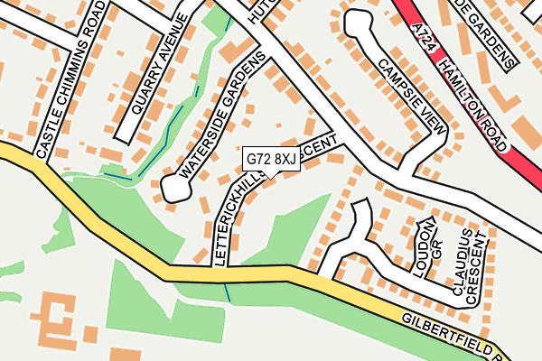 G72 8XJ map - OS OpenMap – Local (Ordnance Survey)