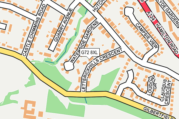 G72 8XL map - OS OpenMap – Local (Ordnance Survey)