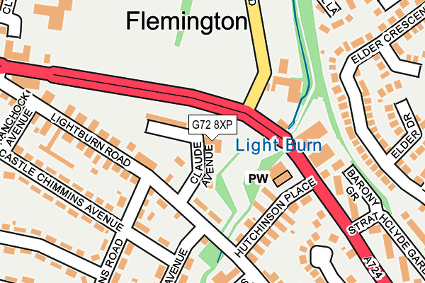 G72 8XP map - OS OpenMap – Local (Ordnance Survey)