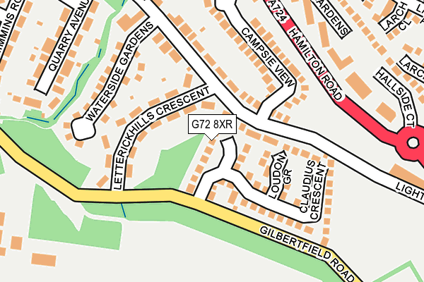 G72 8XR map - OS OpenMap – Local (Ordnance Survey)