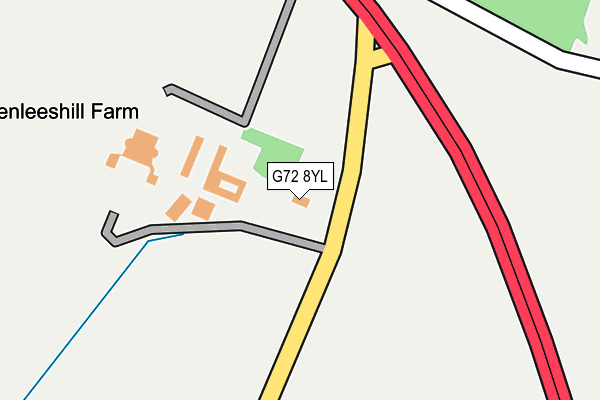 G72 8YL map - OS OpenMap – Local (Ordnance Survey)