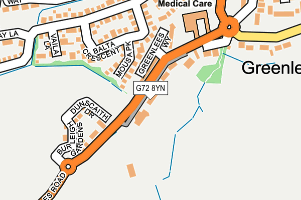 G72 8YN map - OS OpenMap – Local (Ordnance Survey)