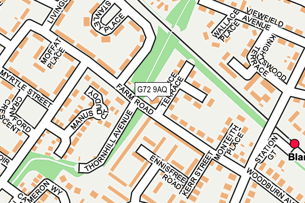 G72 9AQ map - OS OpenMap – Local (Ordnance Survey)