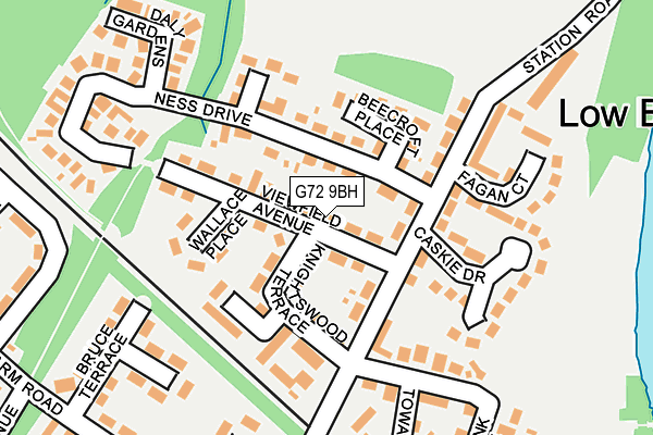 G72 9BH map - OS OpenMap – Local (Ordnance Survey)