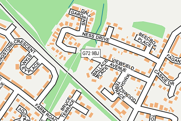 G72 9BJ map - OS OpenMap – Local (Ordnance Survey)