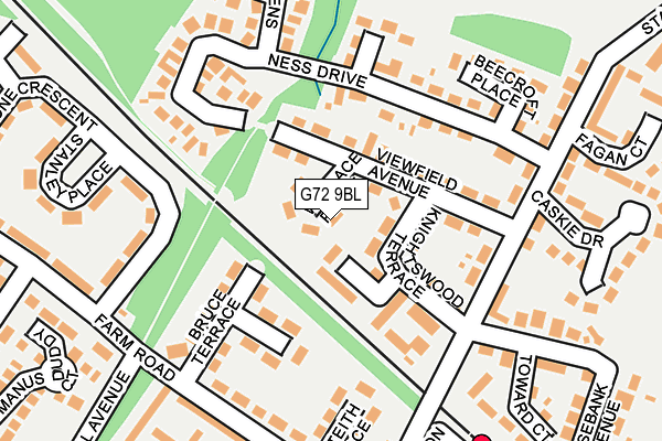 G72 9BL map - OS OpenMap – Local (Ordnance Survey)