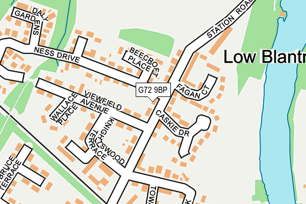 G72 9BP map - OS OpenMap – Local (Ordnance Survey)