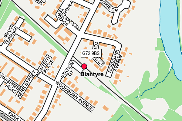 G72 9BS map - OS OpenMap – Local (Ordnance Survey)