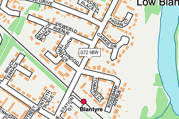 G72 9BW map - OS OpenMap – Local (Ordnance Survey)