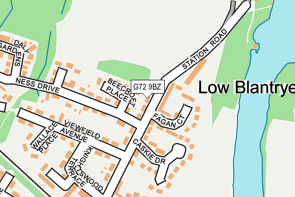 G72 9BZ map - OS OpenMap – Local (Ordnance Survey)