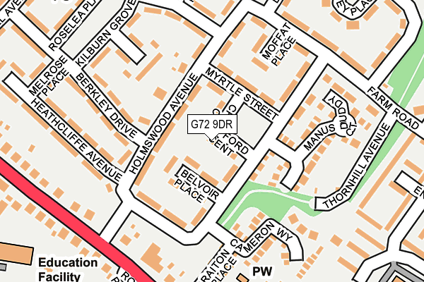 G72 9DR map - OS OpenMap – Local (Ordnance Survey)